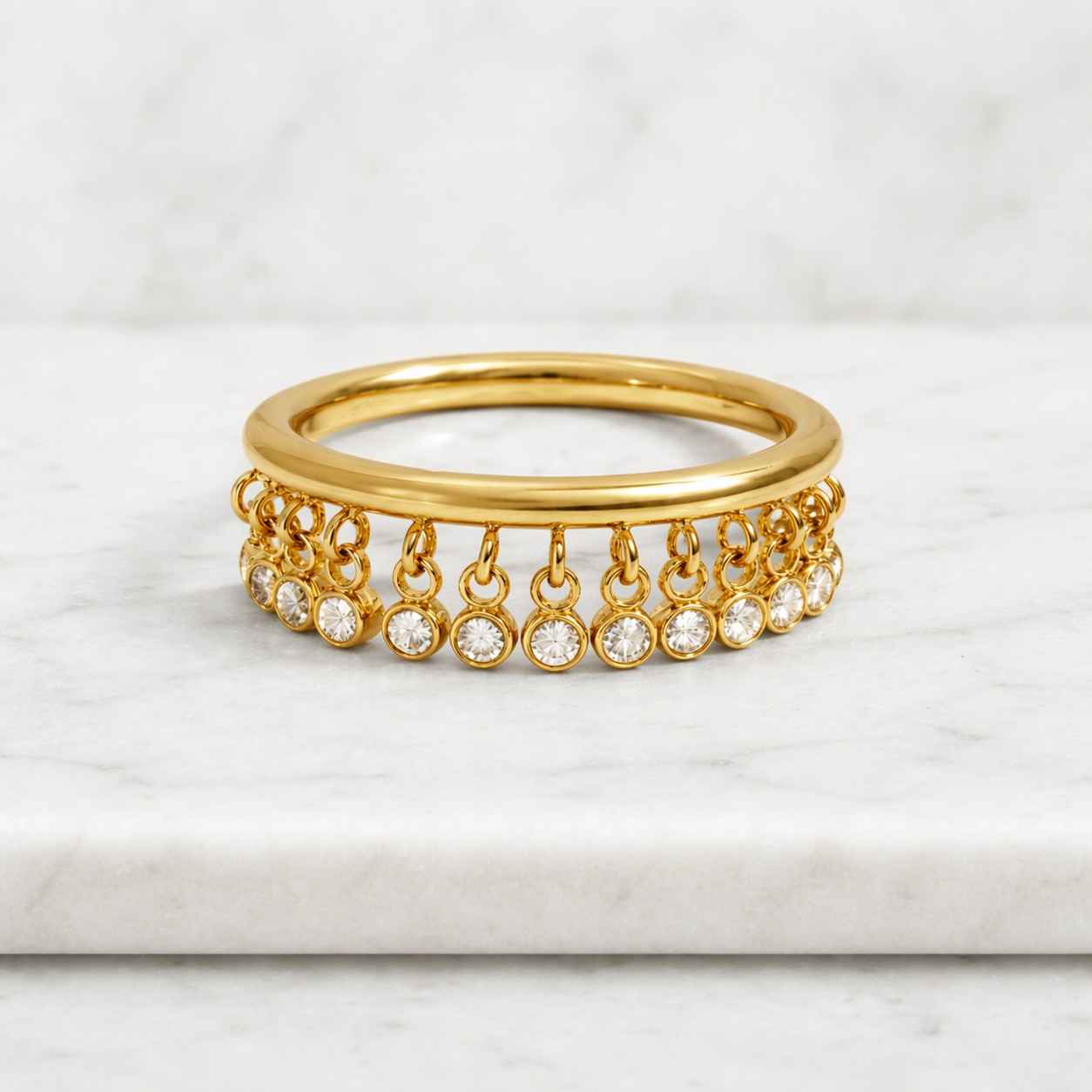 dangle ring charm ring gold band ring crystal ring bezel ring stacking ring women ring dainty ring delicate ring fringe ring drop ring chain ring statement ring fashion ring