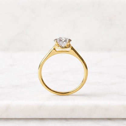 delicate ring everyday ring dainty ring anniversary ring proposal ring wedding ring yellow gold ring oval solitaire ring luxury jewelry ring gift for her ring bridal jewelry ring feminine ring