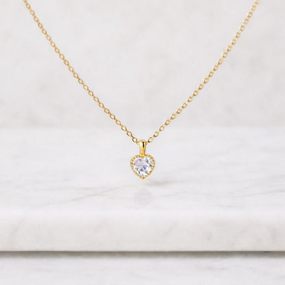 design classic pendant style stylish necklace look delicate chain jewelry tiny heart charm polished pendant necklace gemstone charm necklace cute heart jewelry sweetheart gift necklace