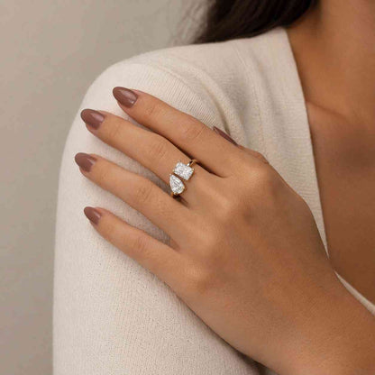 designer jewelry polished ring shiny ring gemstone jewelry clear gemstone ring lover gift her gift wedding ring
