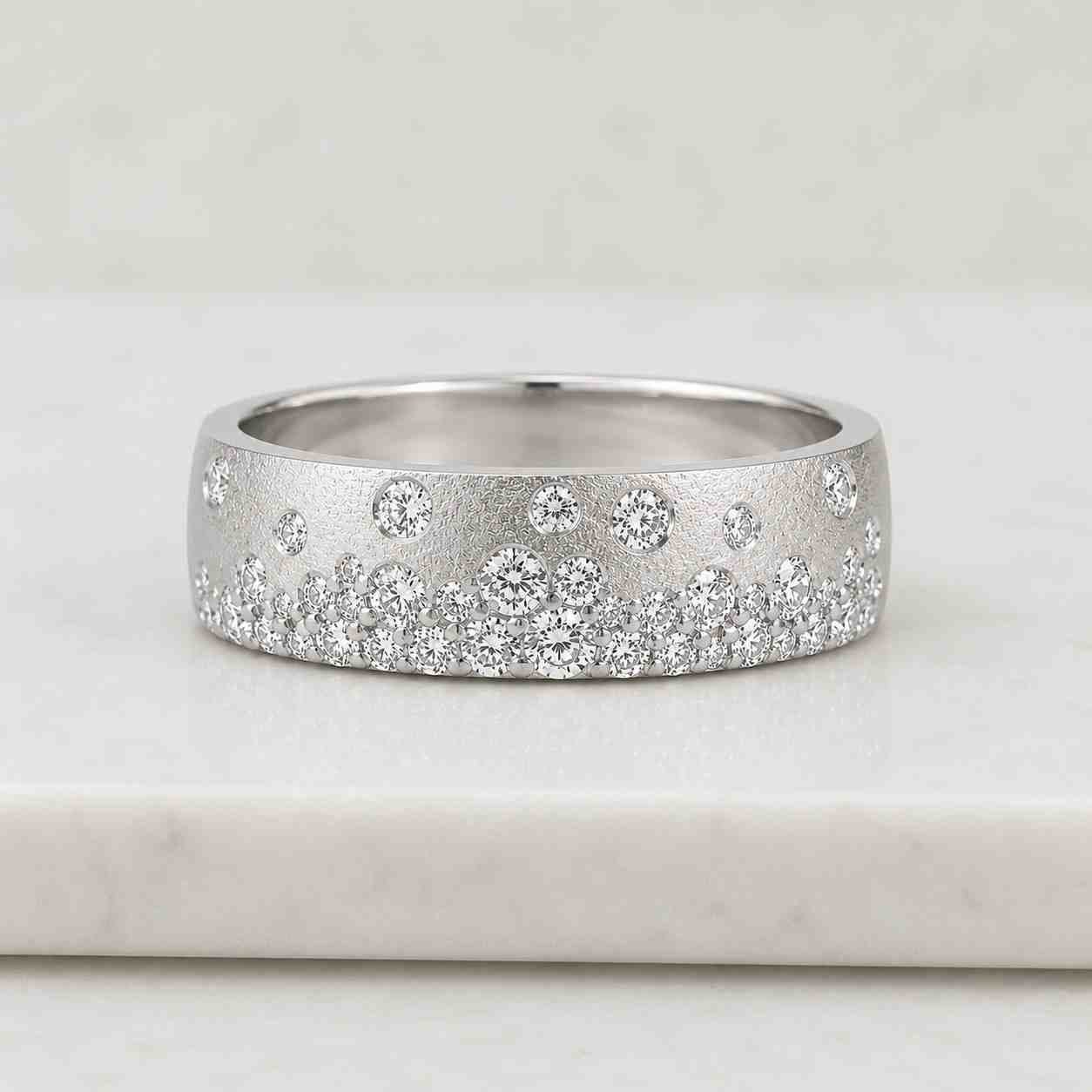 diamond band gold band wedding ring bridal band flush diamond ring textured band sparkle band luxury band fine ring elegant band comfort band handmade band artisan ring classic band modern band