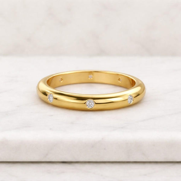 diamond band ring gold band ring bezel ring stacking ring thin band ring dainty ring minimalist ring round stone ring wedding band women ring