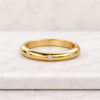 14K Yellow Gold Round Lab Grown Diamond Flush Set Wedding Band