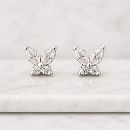 diamond butterfly earrings moissanite butterfly earrings lab diamond earrings cubic zirconia earrings cz butterfly earrings
