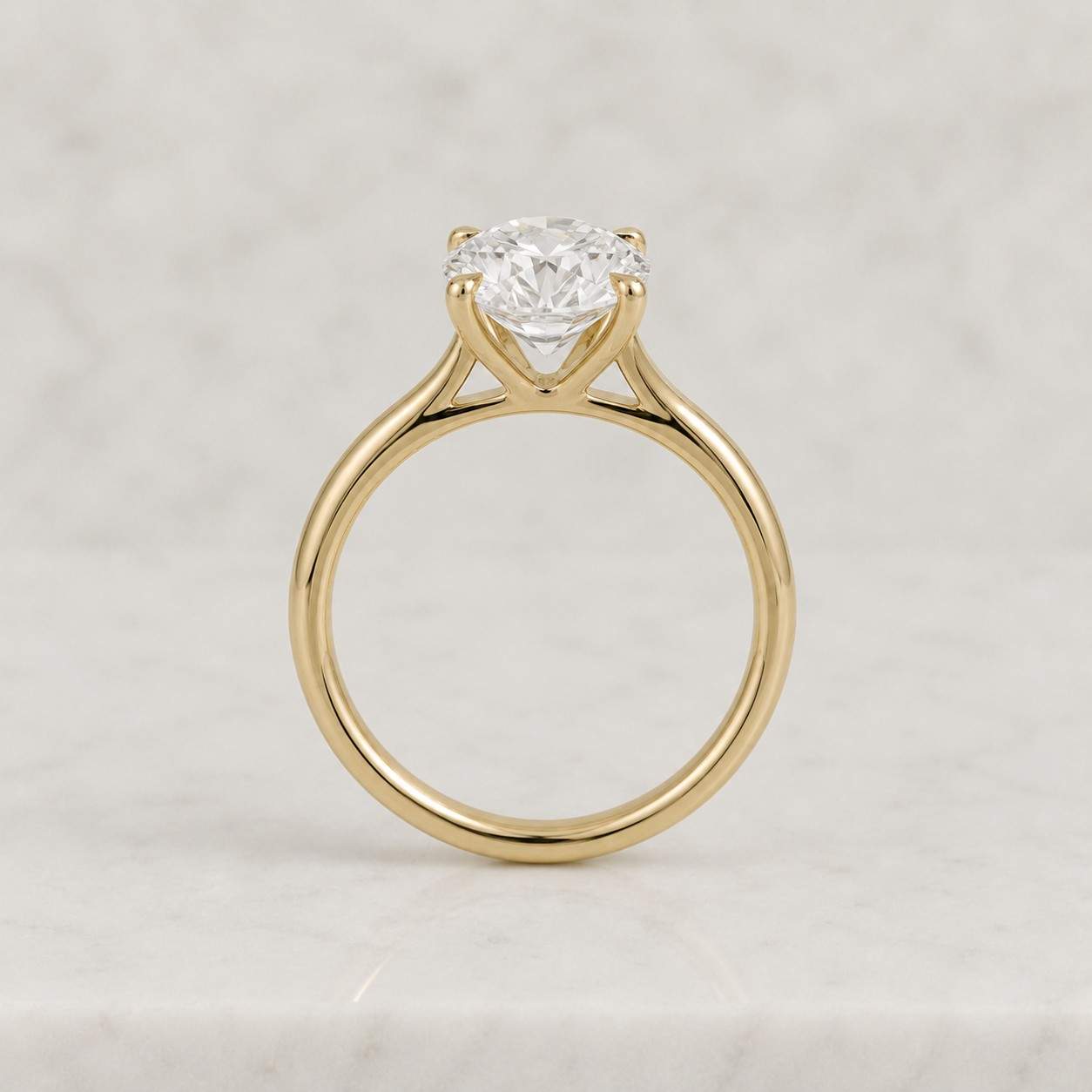 4 prong set classic 2ct moissanite engagement bridal ring, round cut solitaire diamond promise ring, 10k,14k,18k rose gold wedding ring