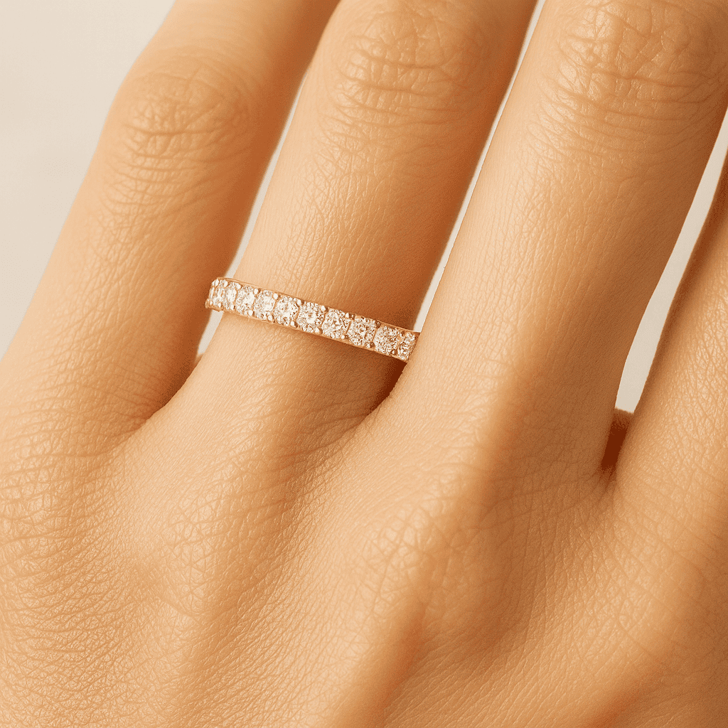 diamond hidden halo ring Round Moissanite Ring Hidden Halo Ring-min