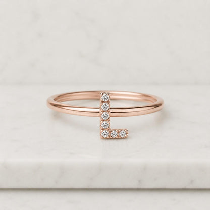 diamond initial ring moissanite initial ring lab diamond initial cubic zirconia initial birthstone style ring gemstone jewelry diamond band ring moissanite band ring crystal initial ring