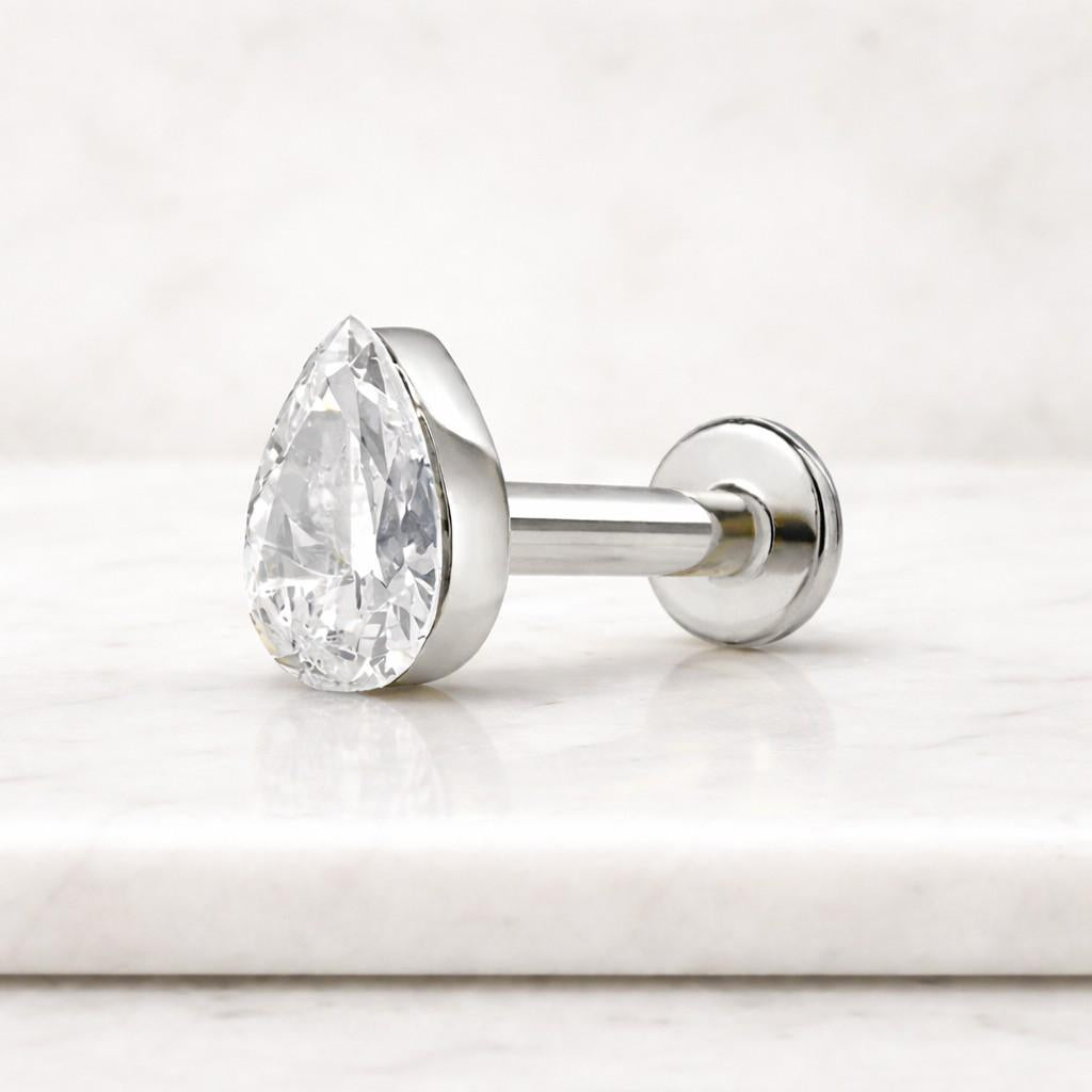 diamond piercing moissanite piercing lab diamond stud cubic zirconia stud simulated diamond piercing gemstone piercing crystal piercing