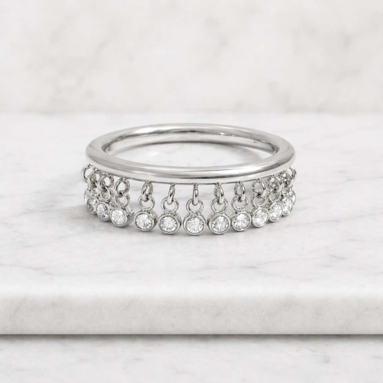 diamond ring moissanite ring lab diamond ring cubic zirconia ring crystal ring gemstone ring clear stone ring sparkling ring brilliant stone ring bezel gemstone ring dangling gemstone ring