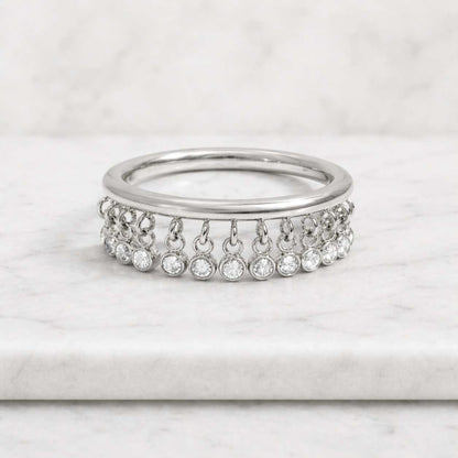 diamond ring moissanite ring lab diamond ring cubic zirconia ring crystal ring gemstone ring clear stone ring sparkling ring brilliant stone ring bezel gemstone ring dangling gemstone ring