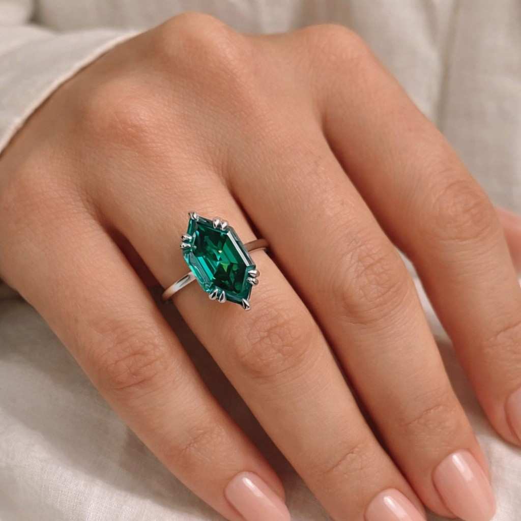 diamond ring moissanite ring lab diamond ring cubic zirconia ring emerald gemstone ring green sapphire ring simulated diamond ring crystal jewelry ring