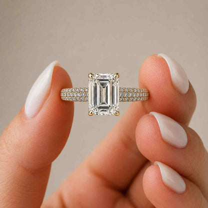 diamond ring moissanite ring lab diamond ring cubic zirconia ring gemstone ring clear stone ring