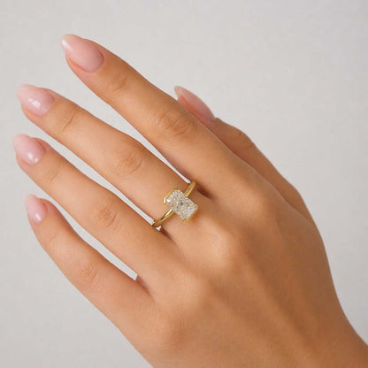 Radiant Cut Lab Grown Diamond Solitaire Bezel Set Ring, CVD Diamond Ring For Wedding Gift, Eco Friendly Diamond Engagement Ring For Her
