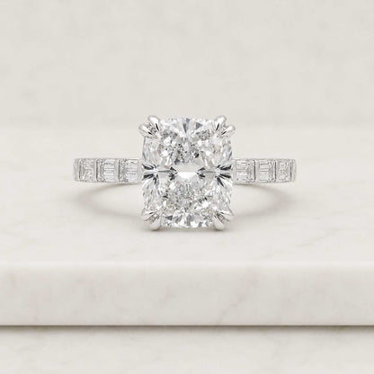 diamond ring moissanite ring lab diamond ring cubic zirconia ring natural diamond cushion diamond colorless stone clear gemstone brilliant stone
