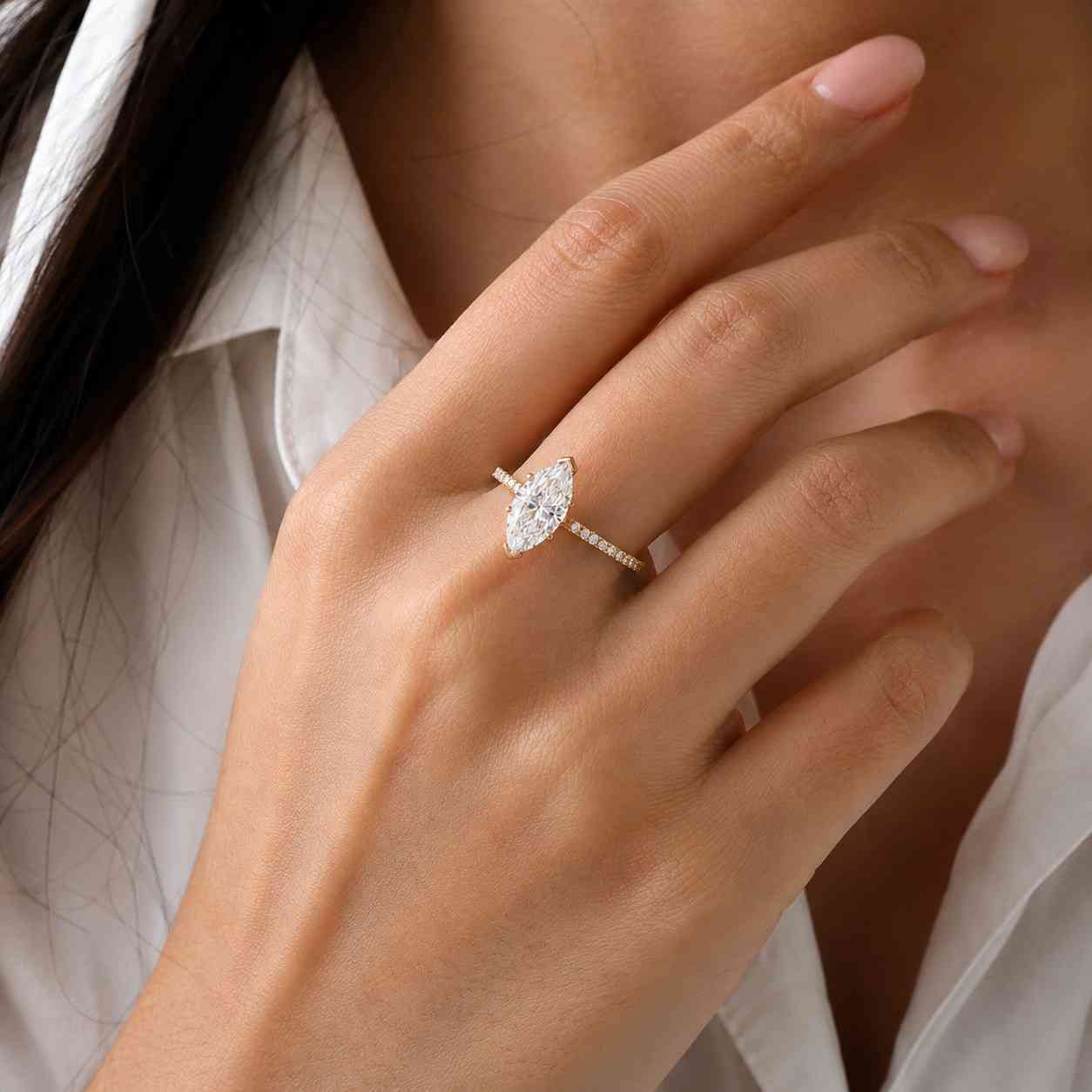 diamond solitaire ring plain gold band Classic Diamond RingGold Ring