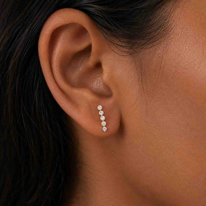 diamond stud earrings gold stud earrings bar earrings vertical earrings line earrings screw back earrings
