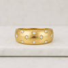 14K Gold Round Cut Lab Grown Diamond Starburst Dome Ring