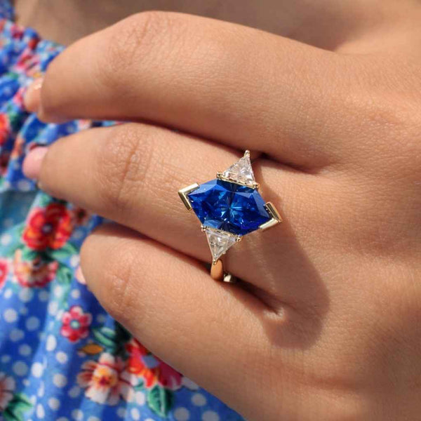 dutch marquise engagement dutch marquise jewelry marquise cut ring blue stone ring tapered diamond ring side stone ring claw prong ring