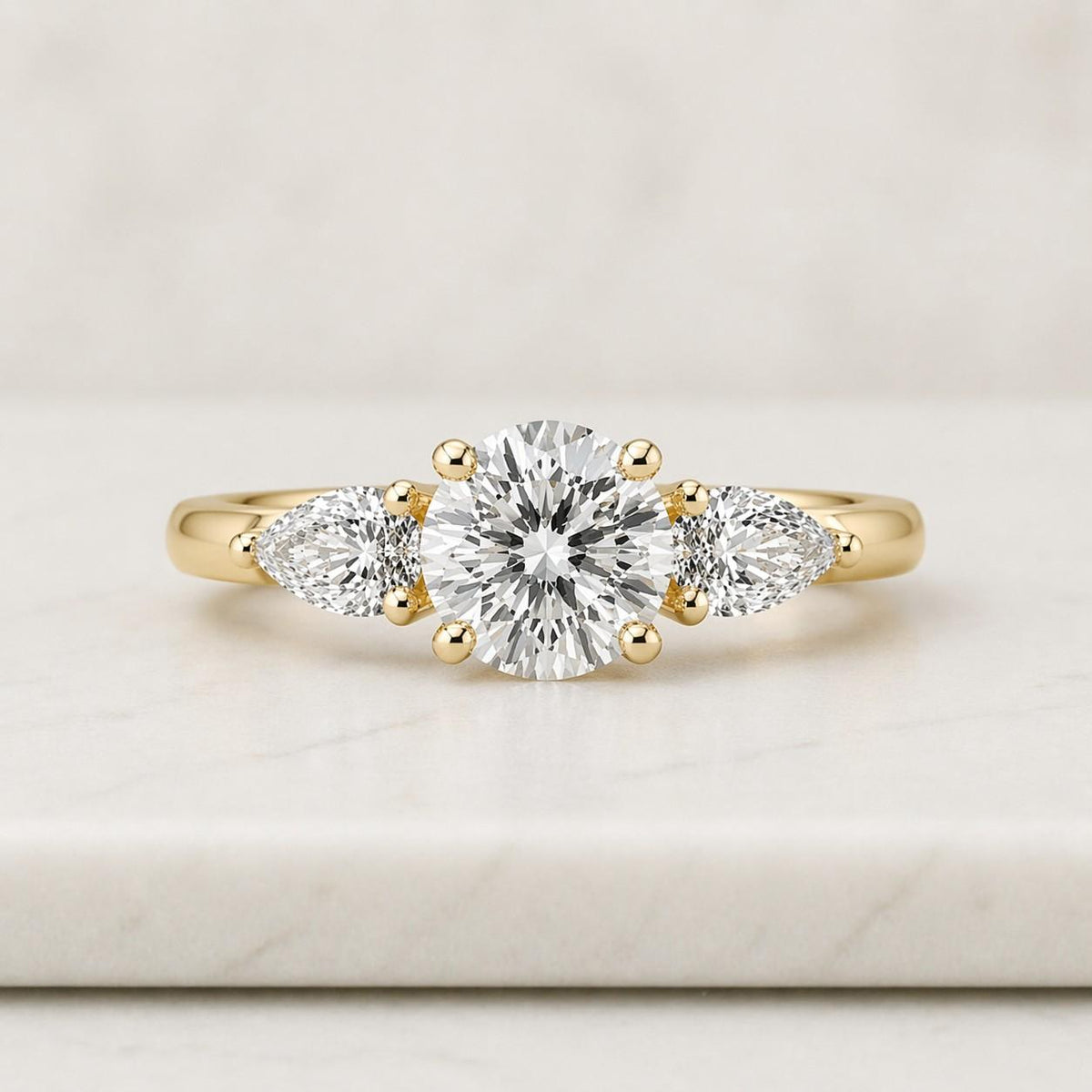 solitaire cushion cut diamond engagement ring 3 stone trilogy cushion ring vintage diamond wedding proposal ring anniversary gift for wife
