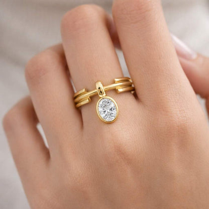 elegant engagement luxury engagement fine ring handcrafted ring artisan ring statement engagement unique engagement oval center ring bezel solitaire ring gold jewelry ring
