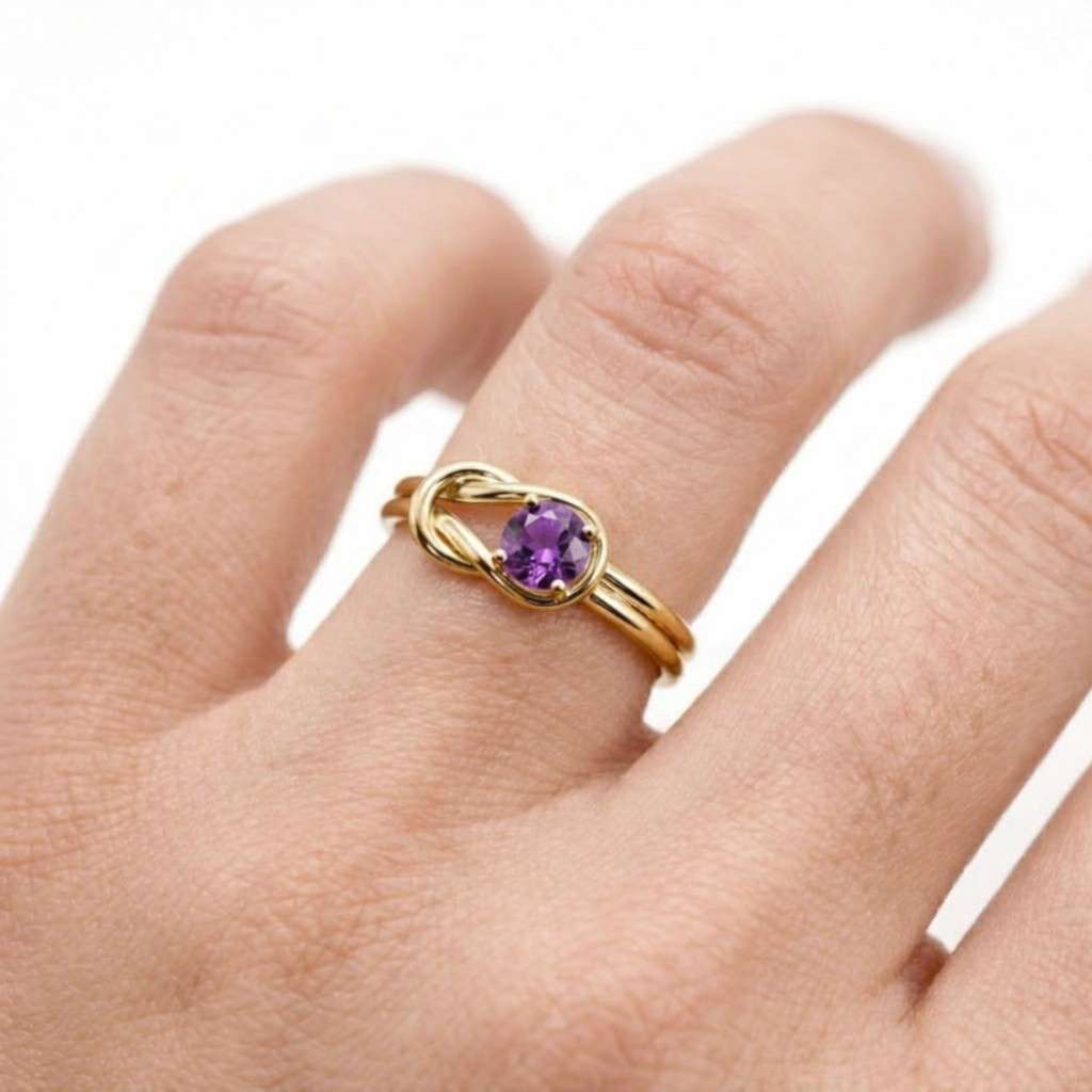 elegant jewelry fashion jewelry custom ring handmade jewelry artisan ring birthstone jewelry February birthstone thin ring band modern jewelry sleek ring polished jewelry