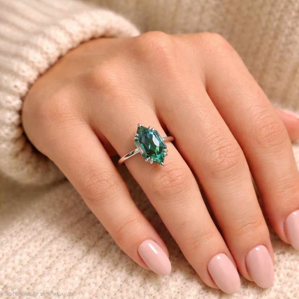 elongated cut ring geometric cut ring pointed gemstone ring emerald cut gemstone step cut ring fantasy cut ring coffin cut ring hexagon cut ring