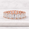 Emerald Cut Lab Grown Diamond Eternity Wedding Band Ring