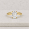 0.50 CT Emerald Cut Lab Grown Diamond Engagement Ring