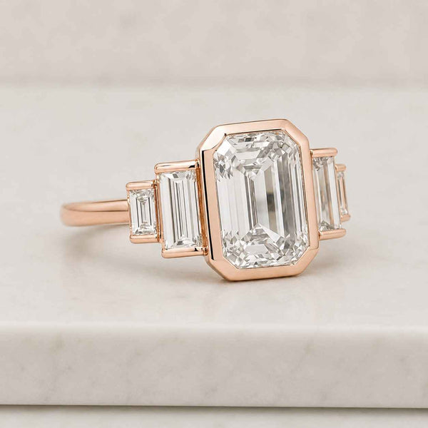 emerald ring bezel set ring gold jewelry bridal jewelry luxury jewelry fine ring women jewelry engagement jewelry wedding ring anniversary ring statement jewelry geometric jewelry