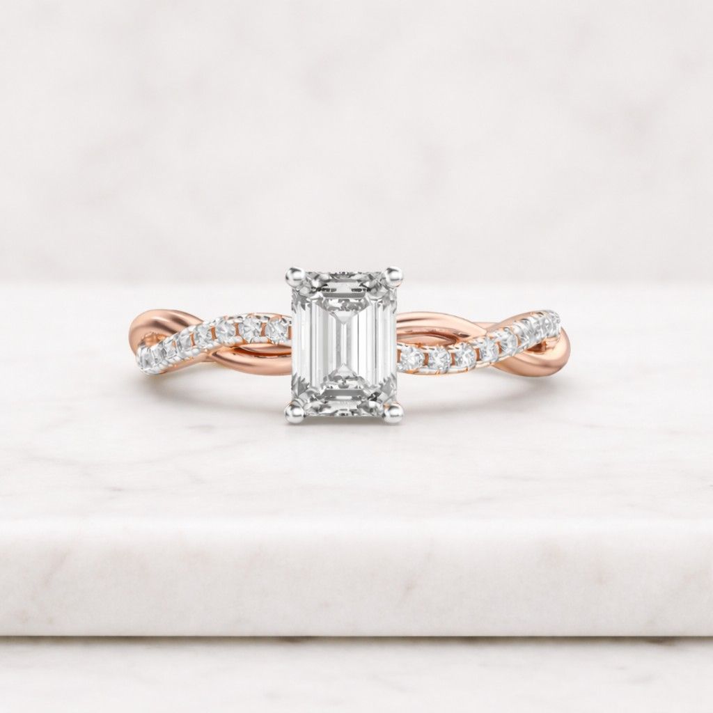 emerald ring radiant ring asscher ring baguette ring elongated ring geometric ring rectangular ring square ring elongated diamond ring