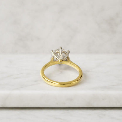 Round Cut Lab Grown Diamond Solitaire Ring, 14k Solid Gold Engagement Ring, Prong Set Wedding Ring, Proposal Ring For Her, Anniversary Ring
