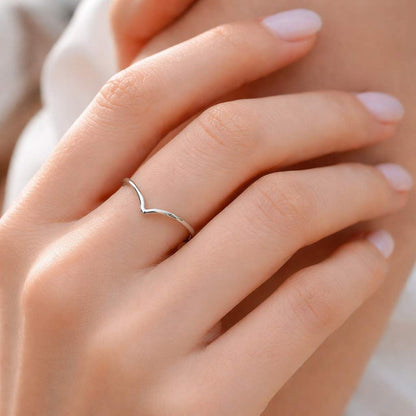enhancer band guard band contour fit ring stacker ring women jewelry gift for wife gift for her handmade jewelry artisan ring classic band timeless ring elegant band slim band lightweight band comfort ring contour design v contour ring