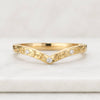 Lab Grown Diamond Chevron Wedding Band Ring