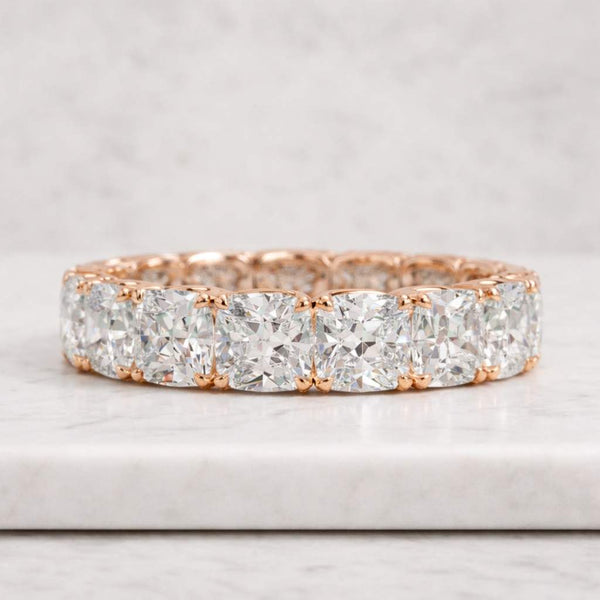 eternity band ring eternity ring cushion cut ring rose gold ring wedding band anniversary band statement ring luxury ring
