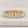 14K Yellow Gold Marquise Cut Lab Grown Diamond Wedding Band