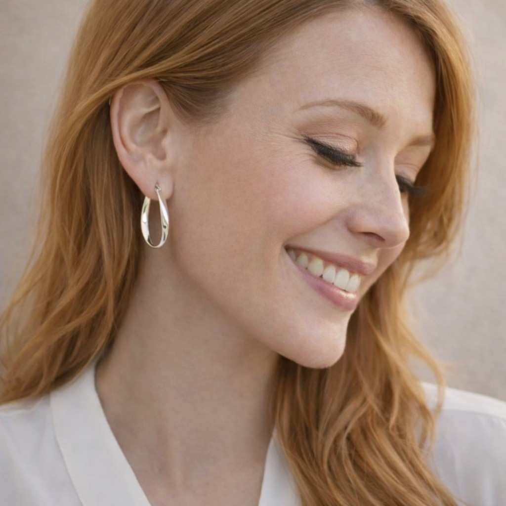 everyday earrings designer style earrings minimal hoops elegant earrings simple hoops chic earrings stylish hoops gold jewelry gift for her daily earrings party earrings office earrings