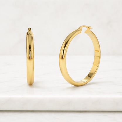 14K Gold Hoop Earrings, Gold Earrings, Gold Hoops, Hoop Earrings, Minimalist Gold Earrings, Hoop Earring Gold, Big Gold Hoops, Large Hoops