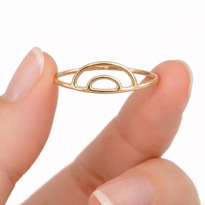 everyday ring fine ring handmade ring artisan ring sleek ring open design ring abstract ring unique ring lightweight ring elegant ring polished ring