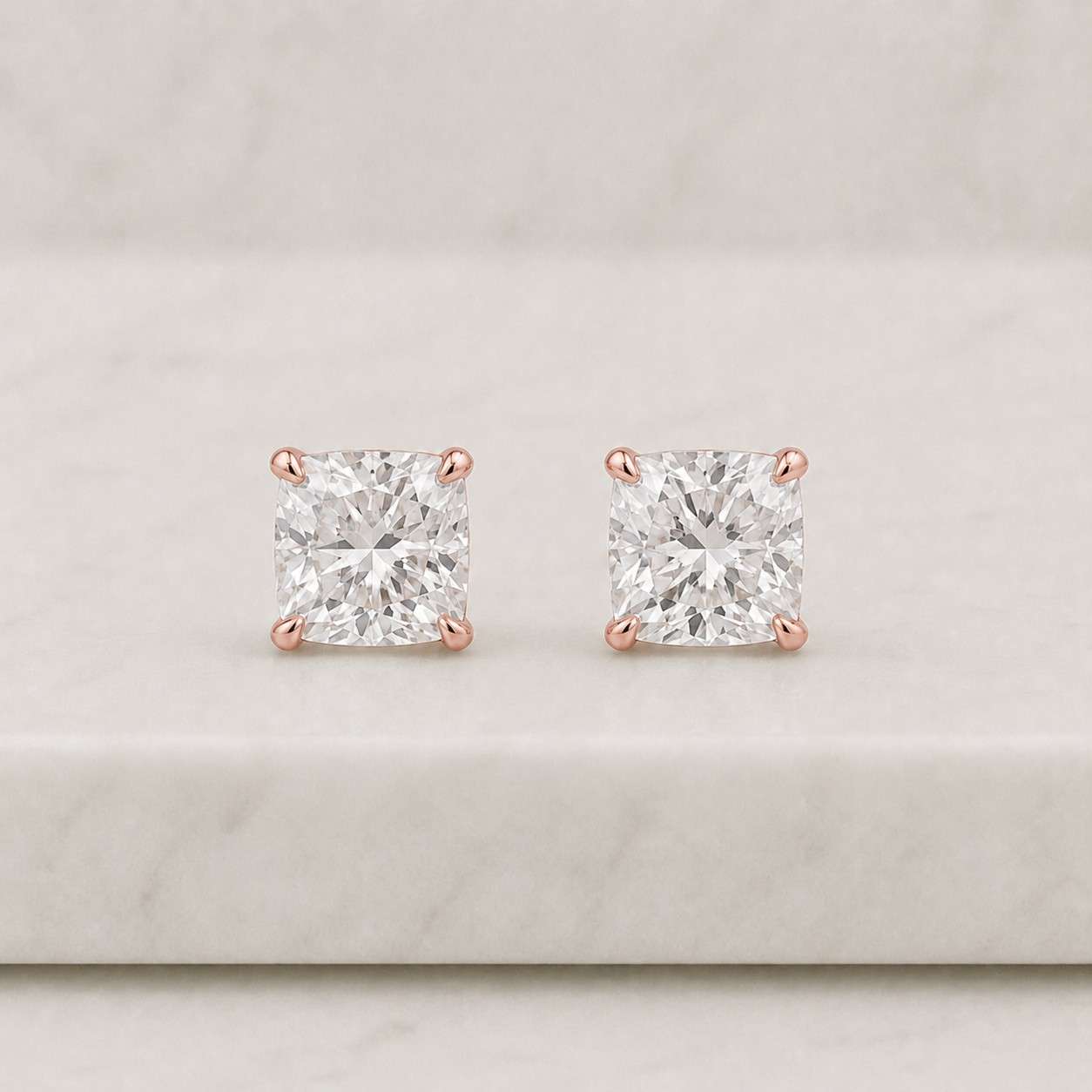 2 Ctw Cushion Cut Moissanite Diamond Earrings in 10K White Gold, Bride Earrings, Wedding Anniversary Gift for Her, Mother's Day Gift
