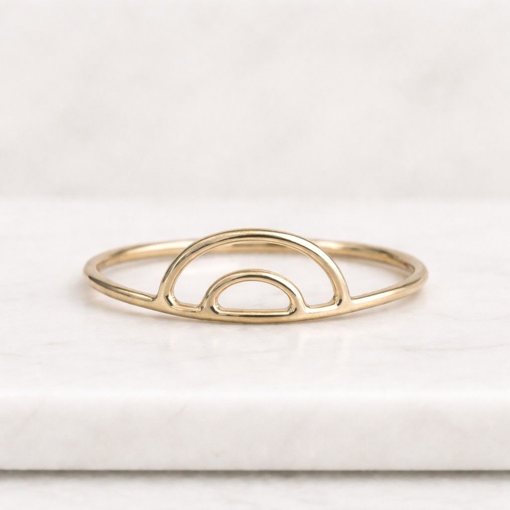 fashion ring statement ring slim ring delicate ring clean line ring curved ring nesting ring layering ring trendy ring gift ring