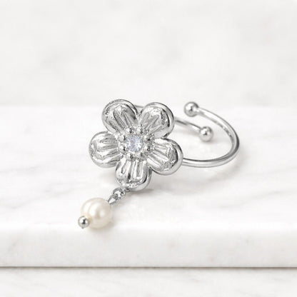 fine gold ring luxury gold ring heirloom ring premium ring gold jewelry gift gold flower jewelry gold floral ring gold open ring gold adjustable ring polished gold jewelry