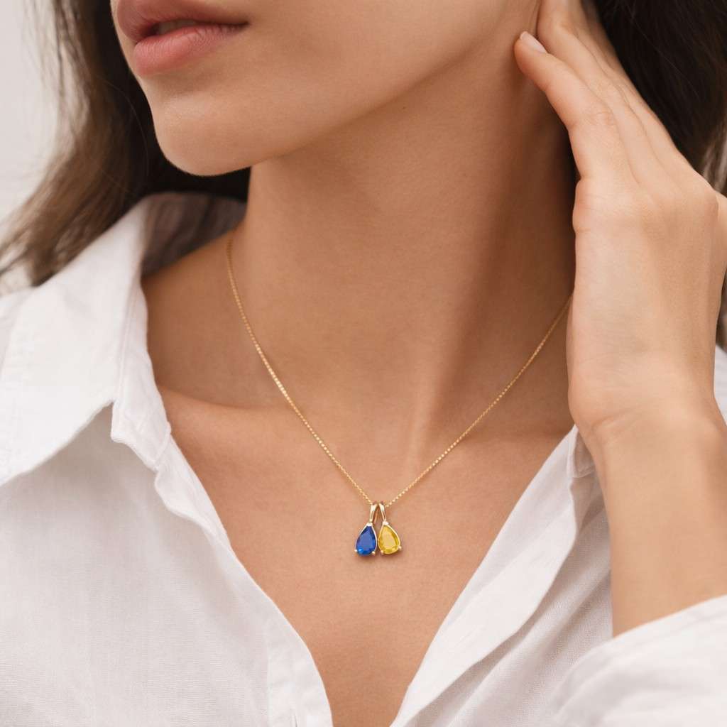 fine jewelry necklace gift necklace small pendant necklace stone charm necklace family jewelry keepsake necklace sentimental necklace modern necklace simple necklace
