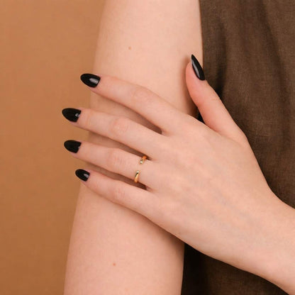 finger jewelry knuckle jewelry midi jewelry pink metal ring rose tone ring slim jewelry lightweight jewelry comfort jewelry clean style ring