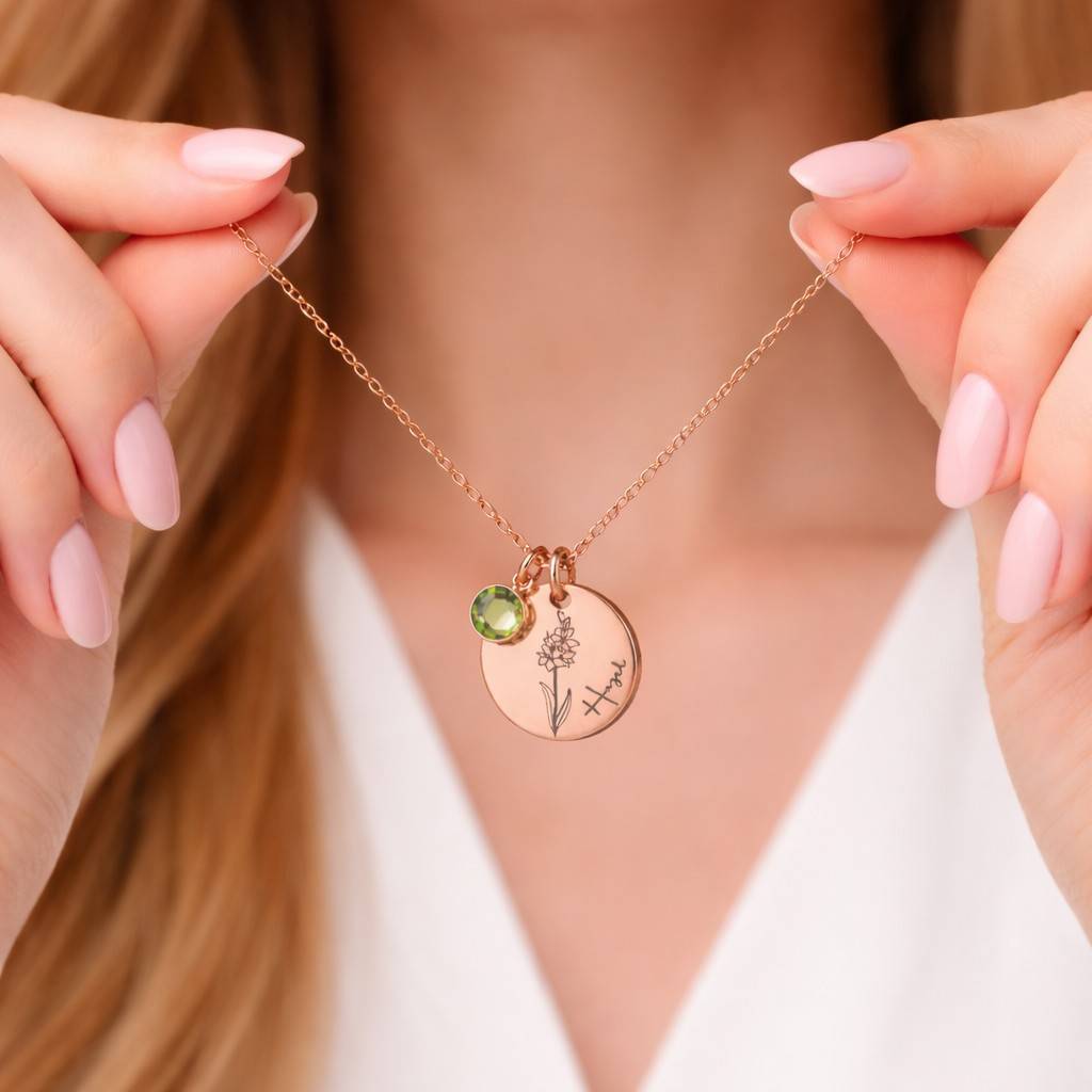 gemstone disc necklace solitaire gemstone necklace bezel gemstone necklace round gemstone pendant green crystal necklace