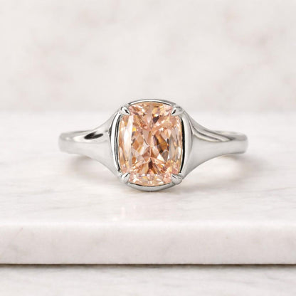 2CT Burgundy Cushion Cut Ice Flower Ring, Gold Solitaire Engagement Ring
Monvear Jewelry
