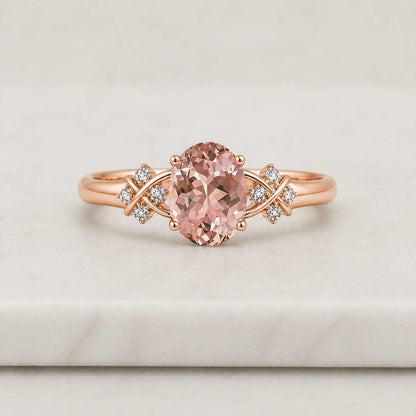 gemstone setting floral setting vine setting decorative band feminine jewelry pink jewelry luxury jewelry bridal jewelry engagement jewelry wedding jewelry promise jewelry