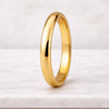 14K Yellow Gold Classic Dome Wedding Band Ring