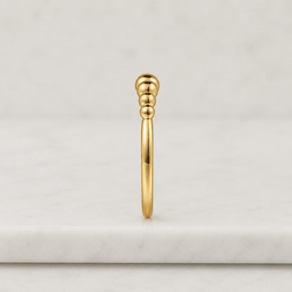 gold bead ring beaded ring bubble ring ball ring sphere ring stacking ring thin ring dainty ring minimal ring simple ring modern ring everyday ring women ring fashion ring fine ring elegant ring