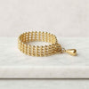 14K Gold Beaded Mesh Drop Charm Ring