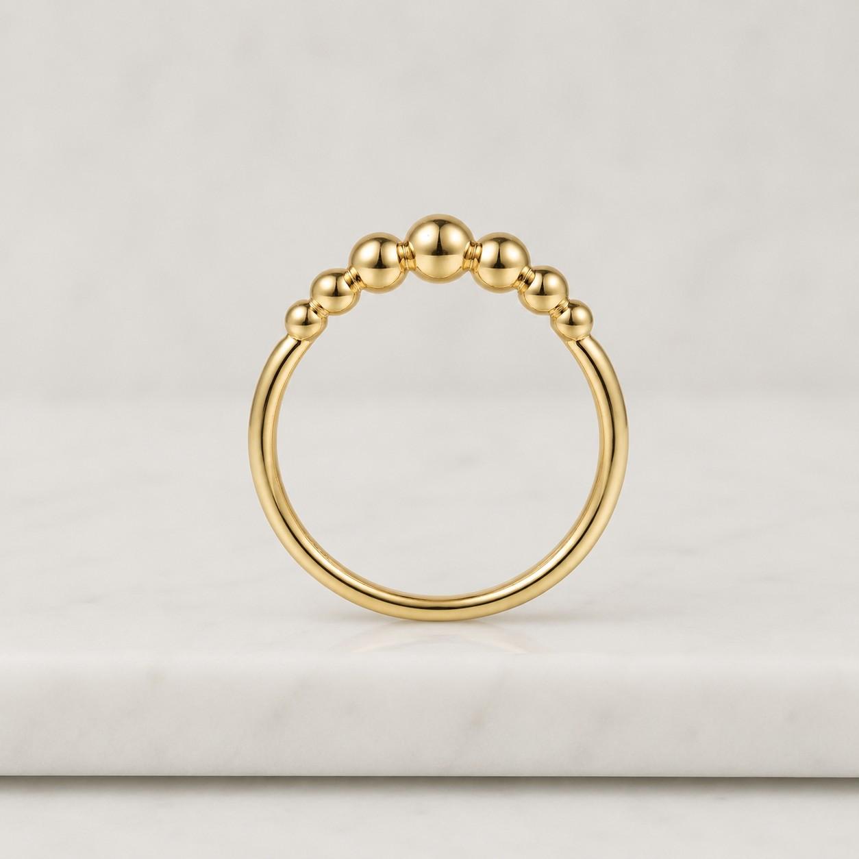 gold bead ring bubble ring beaded band stacking ring dainty gold ring minimalist ring thin gold ring everyday ring women jewelry fine jewelry handmade ring solid gold ring yellow gold ring modern ring